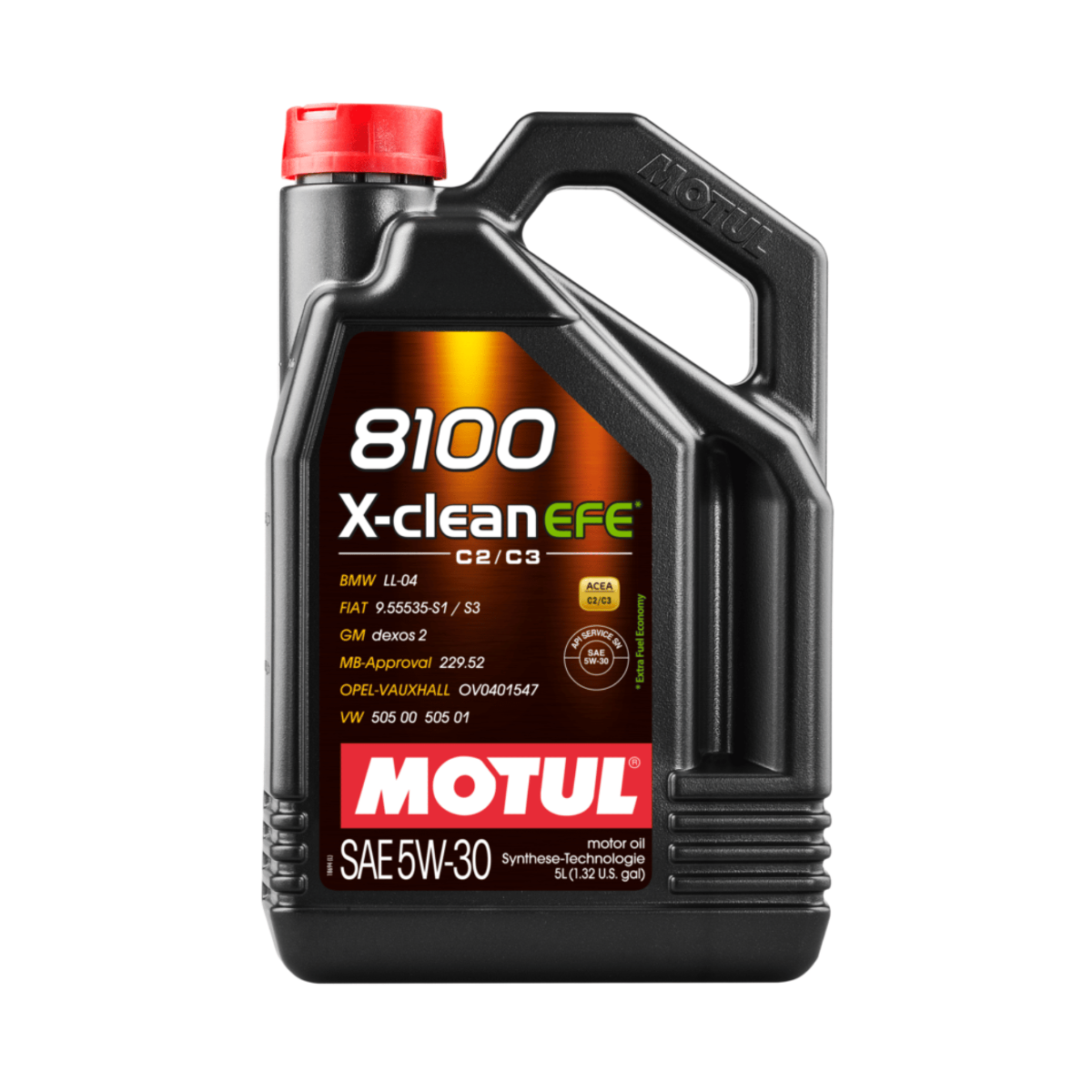 Motul 8100 X-Clean EFE 100% Synthetic SAE 5W30 Motor Oil 5W-30 1 Liter - 2  pack